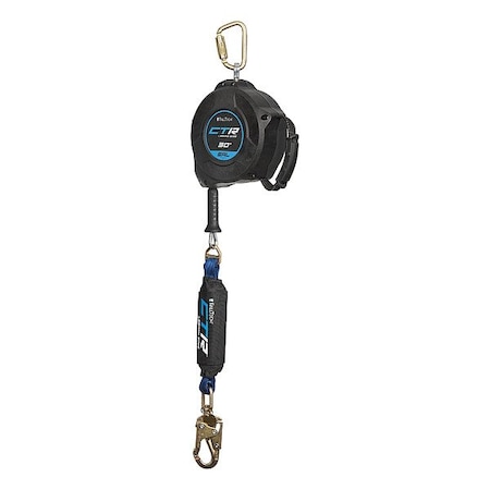 Falltech CTR(TM) Self-Retracting Lifeline, Swivel Snap Hook, Steel, 1 Leg(s), 310 lb Weight Capacity 723730LE