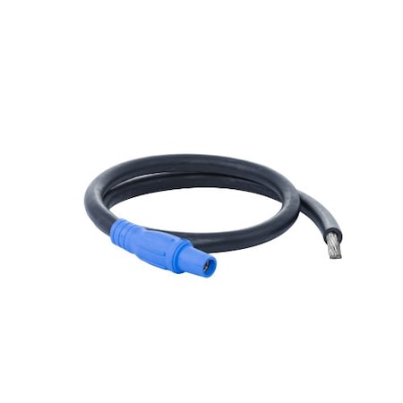 Power Assemblies Type W Pigtail 400A 4/0 AWG Series 16 Female Camlock to Tinned 6 ft, Blue 40TW16006FTB