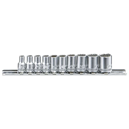 Genius Tools 10 Piece 1/4in Dr. SAE Hand Socket Set TW-210S