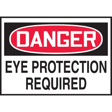 Accuform OSHA DANGER SAFETY LABEL EYE LPPE286XVE
