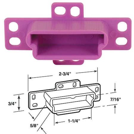 Prime-Line Nylon Purple Track Socket, 2PK R 7133