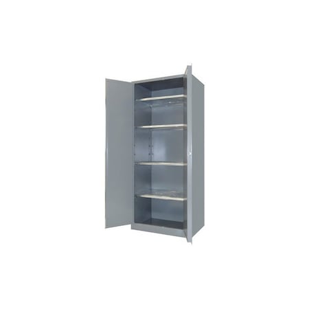 Securall Single Wall Industrial Storage Cabinet, 84 in H, 36 in W, 24 in D, Beige, 4 Shelves SS284