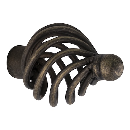 Brixwell Classics Traditional Kitchen Cabinet Knob 1-3/8 in Dia Weathered Brass BXB02391R2