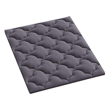 Homeroots 2in Dark Gray Cotton Queen Mattress Topper 711937
