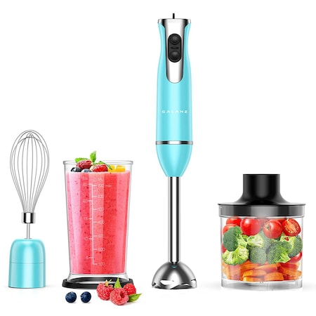 Galanz 2 Speed Multi-Function Retro Immersion Hand Blender in Bebop Blue GLHBBERE026
