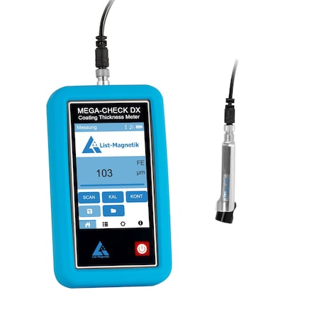 Pce Instruments Coating thickness meter, 2-5000 mcgm Fe with swiveling dual probe and sliding sleeve LM-MCDX-52DP