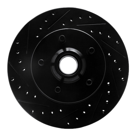 Dynamic Friction Co DFC Brake Rotor - Drilled and Slotted - Black 633-42018L