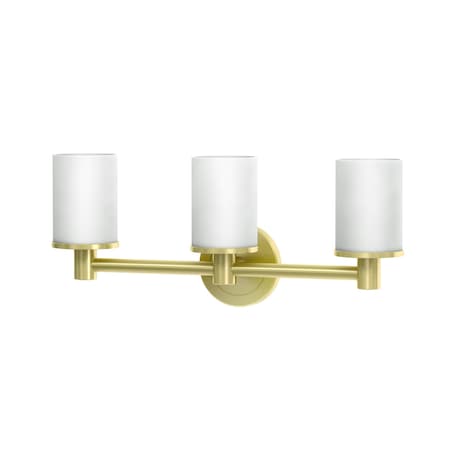 Gatco Latitude II Triple Sconce, Brushed Brass 1688