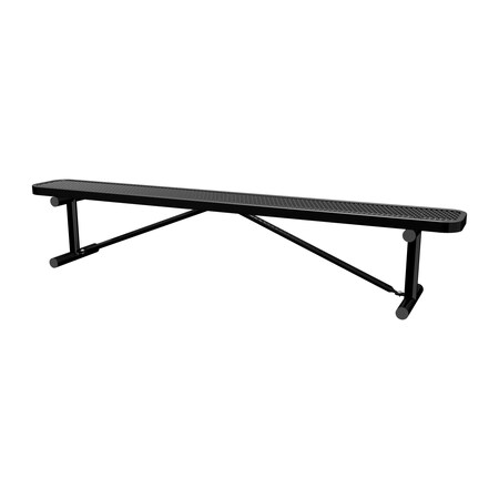 Leisure Craft Portable, Bench w/o Back, 8ft., Black B8XPP-BLACK
