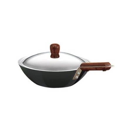 Hawkins L21 Futura Hard Anodised Deep-Fry Pan Kadhai with Steel Lid and Flat Bottom - 2.5 Litres L21