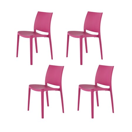 Lagoon Sensilla Resin Stackable Dining Chairs, 4PK 7052R7-SSLGA
