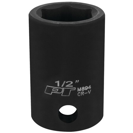 Perform Tool Socket 3/8 In Drive; 1/2 In; Standard; Impact Socket; 6 Point; Chrome Vanadium Steel; Single M894