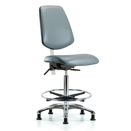 Blue Ridge Ergonomics Vinyl Clean Room Chair BR-NCR-VHBCH-MB-CR-T1-A0-CF-RG-8822