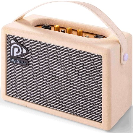Pyle Portable Electronic Guitar Amplifier - 5 in High-Definition Speaker with Volume, Bass, and Treble PGTAMPL232