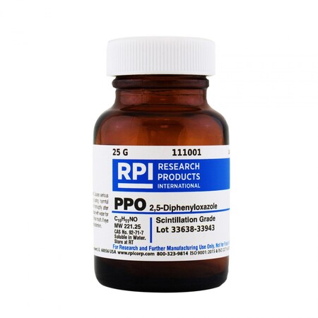Rpi PPO 2, 5-Diphenyloxazole, Scintillation Grade, 25 Grams 111001