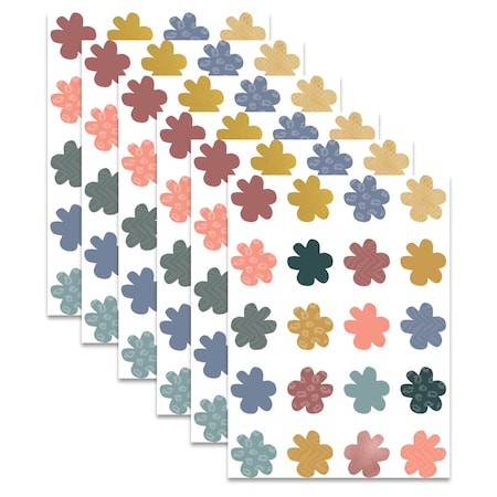 Teacher Created Resources Wonderfully Wild Flowers Mini Accents, 36-Piece Set, 6PK 6682