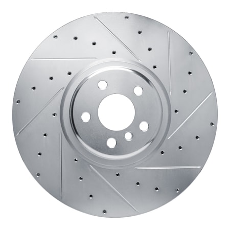 Dynamic Friction Co DFC Brake Rotor - Drilled and Slotted - Silver 631-31165D
