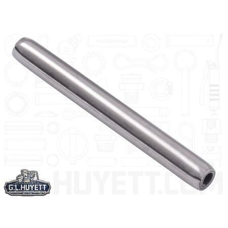 Huyett Coiled Spring Pin, Standard Duty, 420 Stainless Steel, 0.156 in Dia x 1.500 in Length SPCSP-156-1500