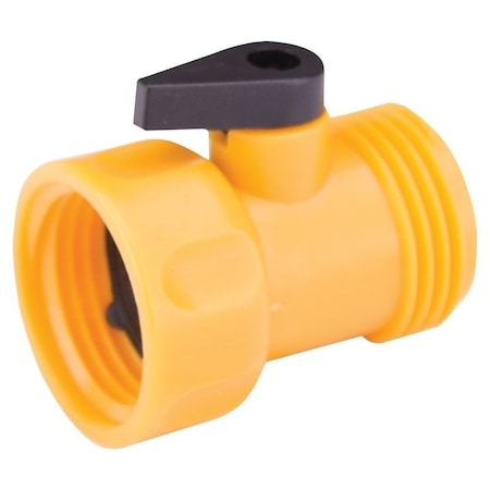 Landscapers Select Hose Shut-Off Valve, 3/4 in, Female, 1 -Port/Way, Plastic Body, Yellow GC5143L