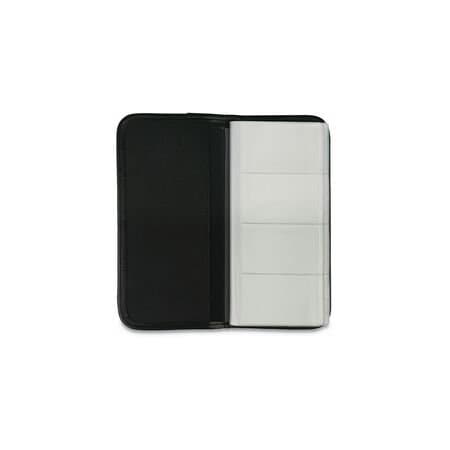 Universal Business Card Holder, Vinyl, Black, 4 3/4 x 10 1/8 UNV26850