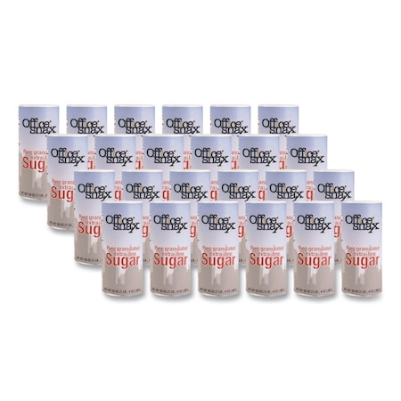 Office Snax Reclosable Sugar Canister, 20oz., PK24 00019CT