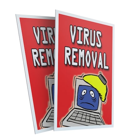 Signmission Virus Removal, Plastic Signs Only 24 Inch x 36 Inch, Corrugated Plastic, 2PK CSB-2436-2PACK-Virus Removal