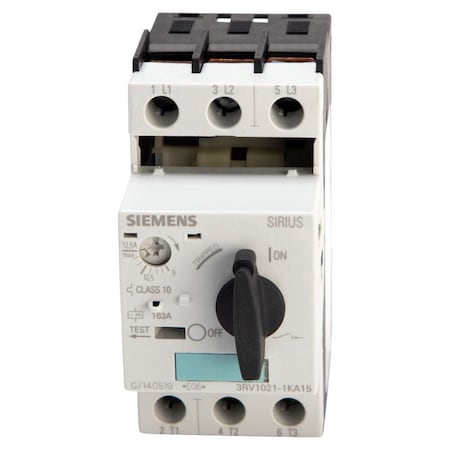 3RV1011-1GA15 | Disjoncteur de protection moteur 3RV1 Siemens, 690V 6.3A 60 °C -20 °C | RS
