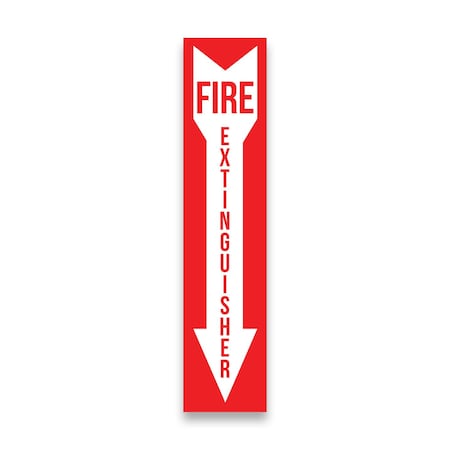 Signmission Safety Sign, OSHA WARNING, 18" Height, Aluminum, Fire Extinguisher Arrow, Portrait OS-CL-A-418-V-25560