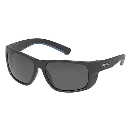 Hexarmor Safety Glasses, Anti-Scratch, Gray 12% Lens, Blue/Gray Frame, Full-Frame 13-13002-15