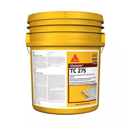 Sika lastic TC 275 Aromatic Polyurethane Topcoat Charcoal Black 4.78 Gallon Kit 815546