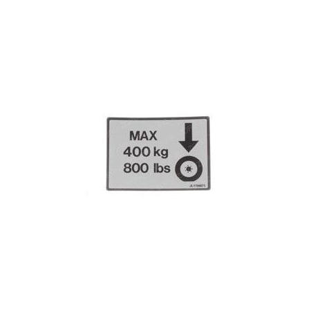 Jlg REPLACEMENT DECAL, 1230ES WHEEL LOAD 1706671