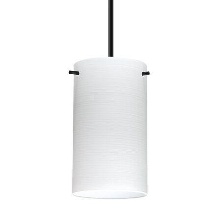 Besa Lighting Besa Stilo 7 Pendant, Chalk, Black Finish, 1x 40W MAX E12 Base 1BT-4404KR-BK