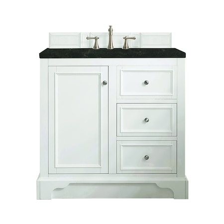 James Martin Vanities De Soto 36" Single Vanity, Bright White, w/ 3 CM Phantome Eclos Top 825-V36-BW-3PHT
