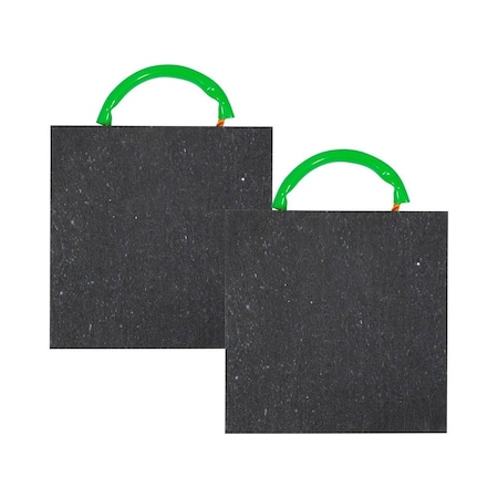 Mytee Products 16 inx16 inx1 in Outrigger Pad for RV w/ Ergonomic Handle Black Stabilizing Jack, 2PK ORP-161610x2