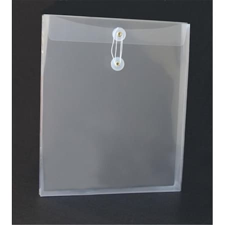 Pen2Paper Polypropylene Top Loading Reusable String Envelope, 1.5 In. Expansion, Clear, 12PK PE526922