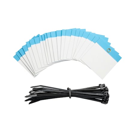 Brady Self-Laminating Blank Tags Polyester 3 in H x 3 in W Blue 25/PK, 25PK 102007