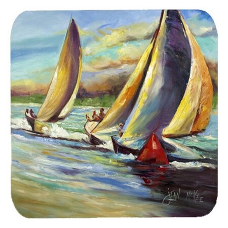 Carolines Treasures Knost Reggata Sailboats Foam Coasters- Set Of 4 JMK1236FC