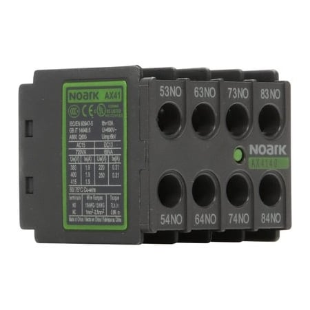 Noark Auxiliary contact - 1330011 - Ex9C - mounts on 9A-150A cont. - 2NO+2NC AX4222UL