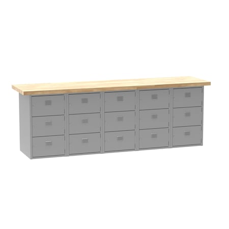 Diversified Spaces Wall & Island Bench, 96" W, 32-3/4" Height, 500 lb. MA6A-8L