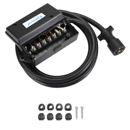 Epicord 10' 7-Way Trailer Cord with Conjunction Wire Box EXRV078-10X