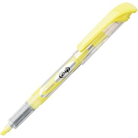 Inkinjection 24 by 7 Chisel Marker Point Style Yellow Highlighter, 12PK IN3758235