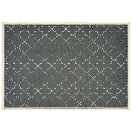 Oriental Weavers Marina Indoor Outdoor Outdoor Geometric Rectangle Area Rug, Grey - 5 ft. 3 in. x 7 ft. 6 in. M6025L160230ST