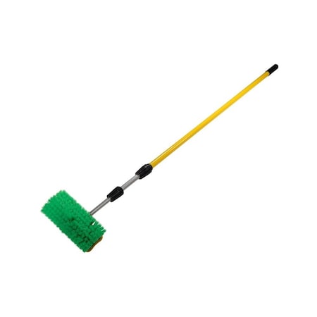 Mytee Products 10in Bi-Level Car Wash Brush & 5ft to 13ft Long Handle w/ Soft Bristles for Truck EXTBH-513