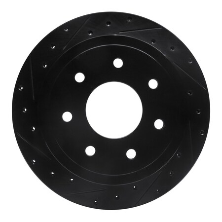Dynamic Friction Co DFC Brake Rotor - Drilled and Slotted - Black 633-54189L
