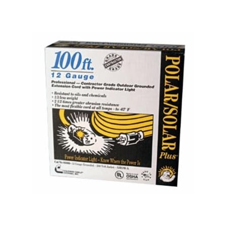 Southwire Polar/Solar Extension Cord, 100 ft, 1 Outlet, Yellow 172-01689