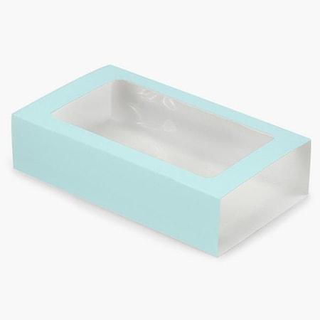 Nashville Wraps Aqua Macaron and Cookie Sleeve with Window, 8.25x5x2, 100PK MCSDAQ