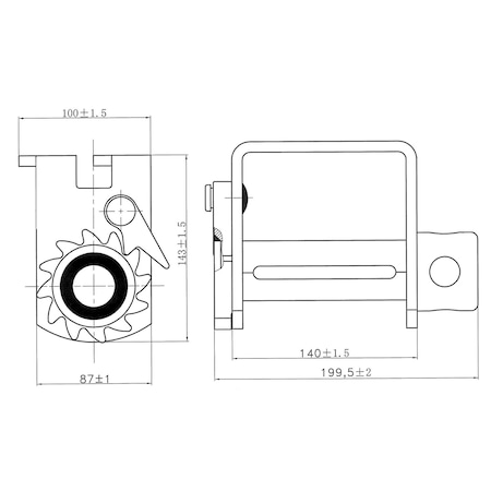 Doleco Winch Standard Double L Slider, 5,500 lbs WLL 28100035