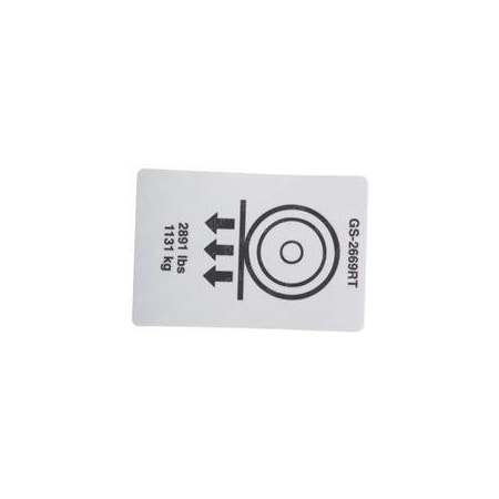 Genie REPLACEMENT DECAL, WHEEL LOAD GS2669RT T114635GT