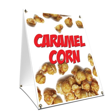 Signmission Caramel Corn, 36 Inch x 24 Inch A-frame Yard Sign, Plastic Sign SBC-2436-Caramel Corn