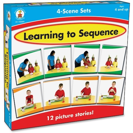 Carson Dellosa Learning to Sequence Game, 4-Scene Sets 140089